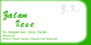 zalan kese business card